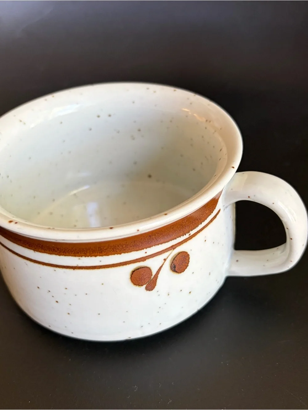 Vintage Otagiri stoneware speckled soup or chili mug